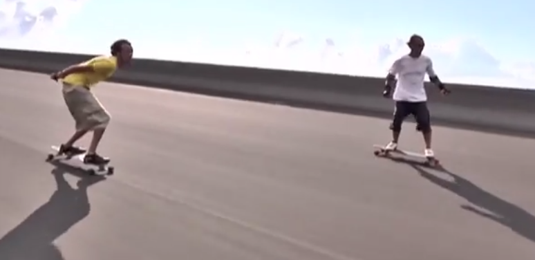 Long Skate sur la route des tamarins