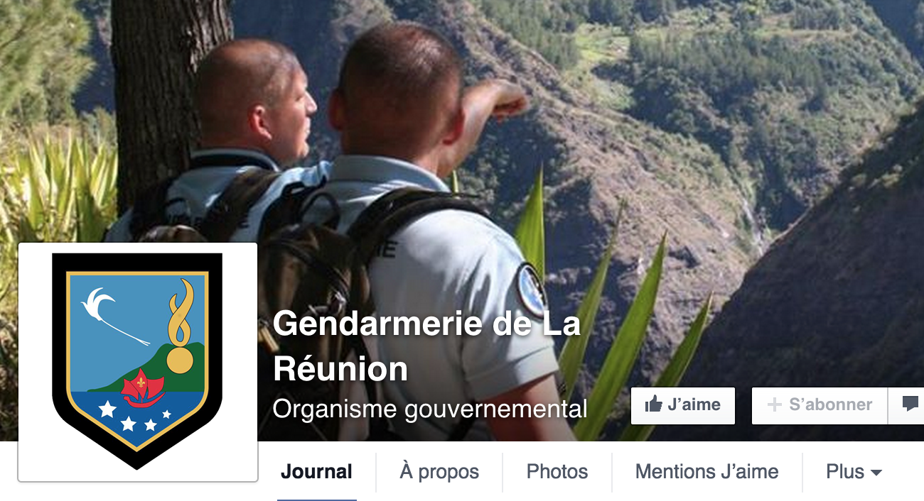 La gendarmerie de la Réunion a maintenant sa page Facebook